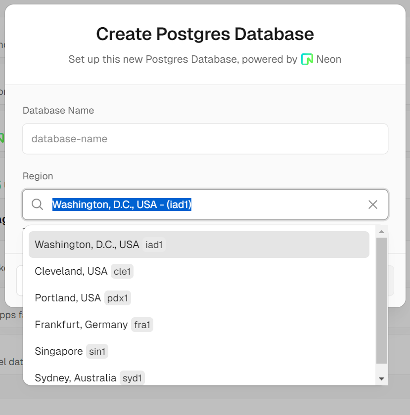 Set up this new Postgres Database